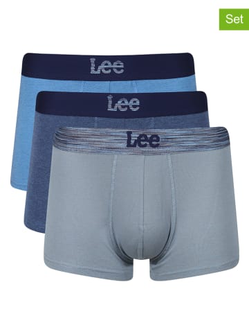LEE Underwear Bokserki (3 pary) "Thain" w kolorze niebieskim, błękitnym i szarym