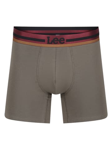 LEE Underwear Bokserki (3 pary) "Hay" w kolorze czerwonym, brązowym i oliwkowym