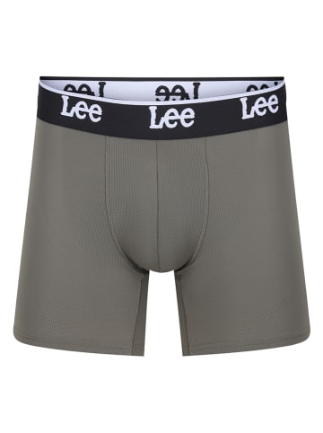 LEE Underwear 3er-Set: Boxershorts "Hale" in Khaki/ Schwarz