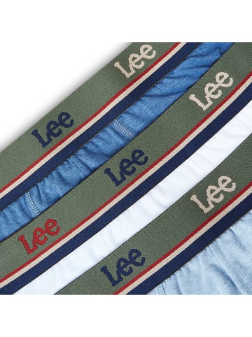 LEE Underwear Bokserki (3 pary) "Forster" w kolorze białym, niebieskim i błękitnym