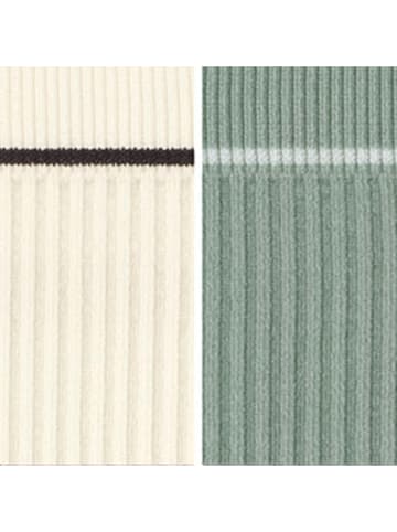 Nur Die 2er-Set: Slips in Grün/ Creme