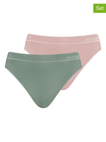 Nur Die 2er-Set: Slips in Grün/ Rosa