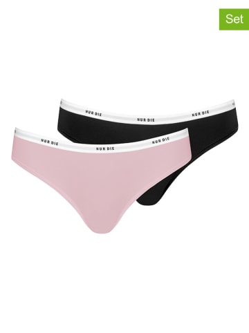 Nur Die 2er-Set: Slips in Rosa/ Schwarz