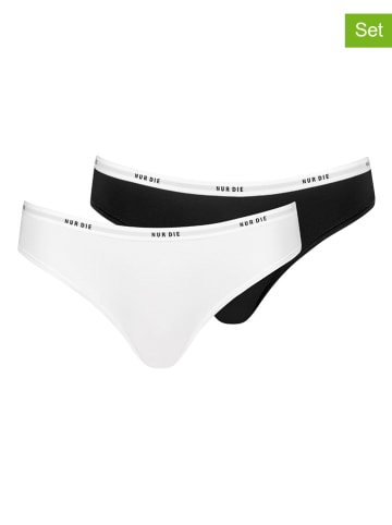 Nur Die 2er-Set: Slips in Schwarz/ Weiß