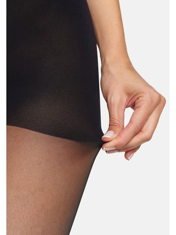 Nur Die Rajstopy (2 pary) "Goodbye running stitches" w kolorze czarnym - 20 DEN