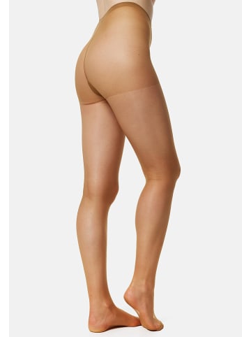 Nur Die 3er-Set: Strumpfhose "Seidenfein" in Beige - 15 DEN
