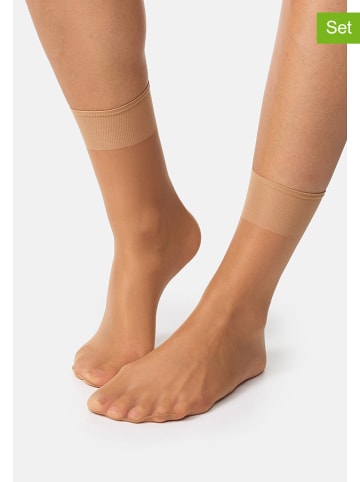 Nur Die 5er-Set: Socken in Beige - 15 DEN