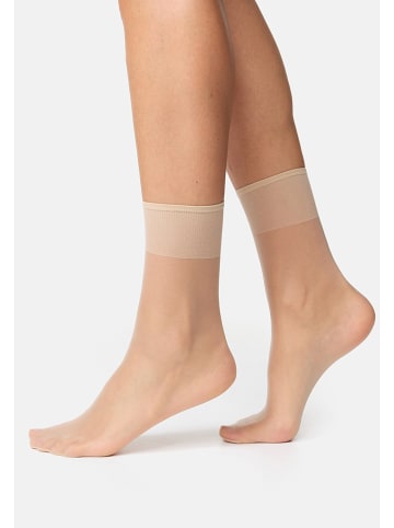 Nur Die 5er-Set: Socken in Creme - 15 DEN