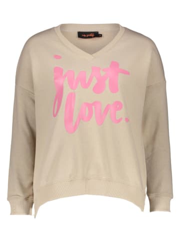 miss goodlife Sweatshirt "Just Love" in Beige