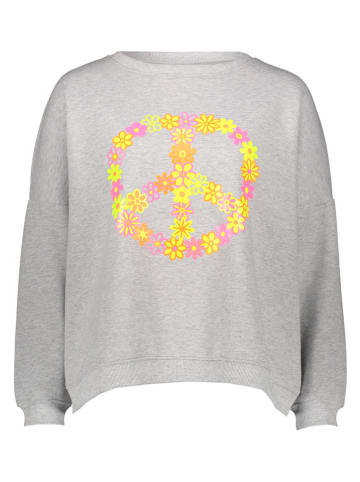 miss goodlife Sweatshirt "Peace Flower" grijs