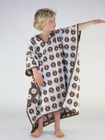 Småfolk Badcape bruin/wit