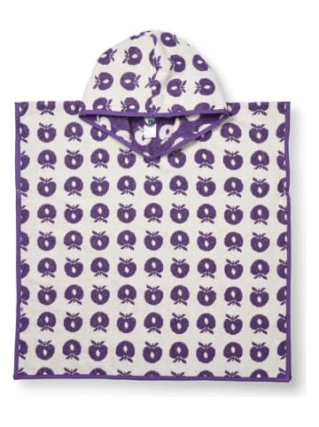 Småfolk Badcape paars/wit