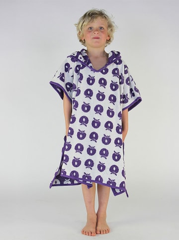 Småfolk Badcape paars/wit