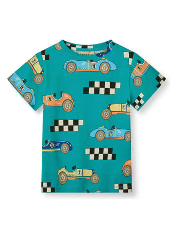 Småfolk Shirt "Autos" in Türkis/ Bunt