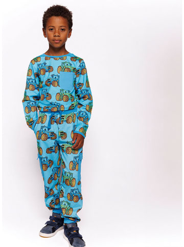 Småfolk Sweatbroek "Tractoren" blauw/meerkleurig