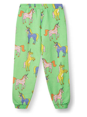 Småfolk Sweatbroek "Eenhoorns" groen/meerkleurig