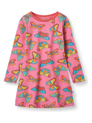 Småfolk Kleid "Schmetterlinge" in Pink/ Bunt
