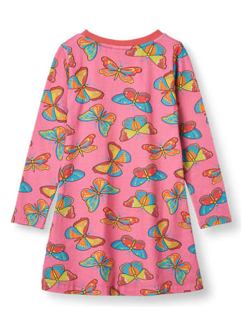 Småfolk Kleid "Schmetterlinge" in Pink/ Bunt