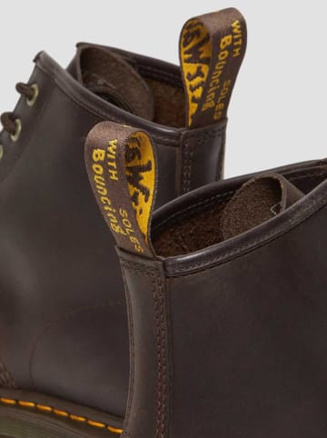 Dr. Martens Skórzane botki w kolorze ciemnobrązowym