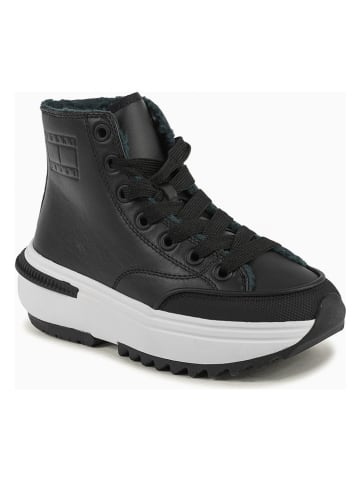 Tommy Hilfiger Shoes Leder-Sneakers in Schwarz