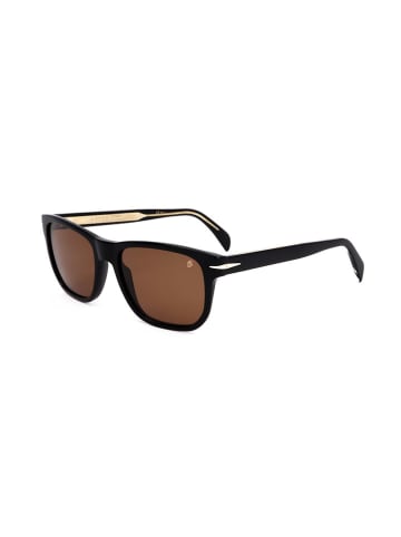 David Beckham Herren-Sonnenbrille in Schwarz/ Hellbraun
