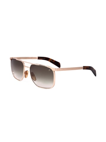 David Beckham Herren-Sonnenbrille in Gold/ Braun
