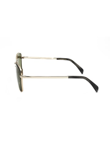 David Beckham Męskie okulary przeciwsłoneczne w kolorze złoto-zielonym