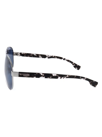 Hugo Boss Herenzonnebril zilverkleurig/blauw