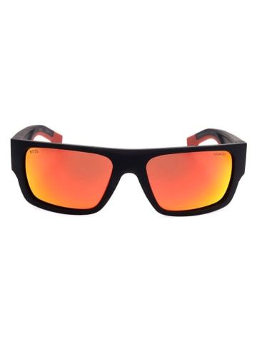 Hugo Boss Herren-Sonnenbrille in Schwarz/ Rot