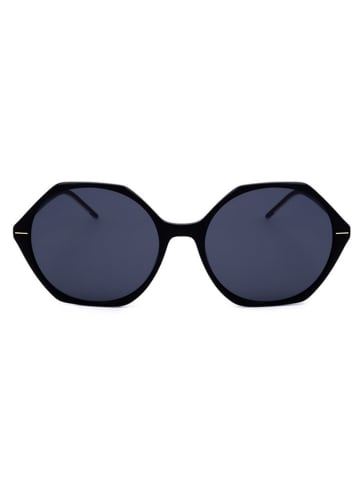 Hugo Boss Damen-Sonnenbrille in Schwarz-Silber/ Dunkelblau