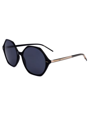 Hugo Boss Damen-Sonnenbrille in Schwarz-Silber/ Dunkelblau