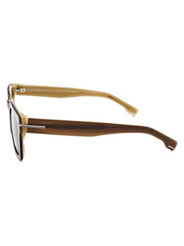 Hugo Boss Męskie okulary przeciwsłoneczne w kolorze jasnobrązowo-niebieskim