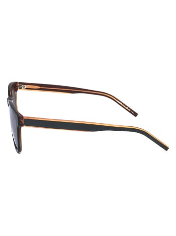 HUGO Męskie okulary przeciwsłoneczne w kolorze ciemnozielonym