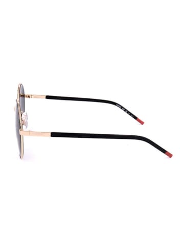 HUGO Damen-Sonnenbrille in Schwarz-Gold/ Dunkelblau