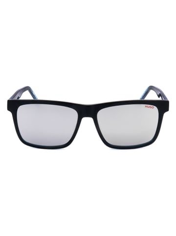 HUGO Herenzonnebril zwart/blauw
