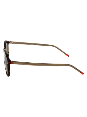HUGO Męskie okulary przeciwsłoneczne w kolorze brązowo-jasnobrązowym