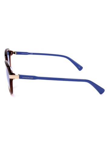 Longchamp Damskie okulary przeciwsłoneczne w kolorze jasnobrązowo-niebieskim