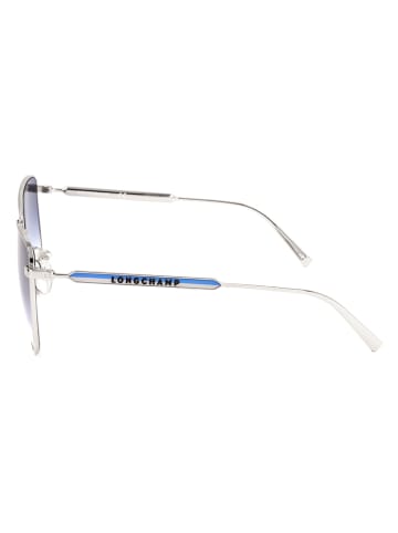 Longchamp Damskie okulary przeciwsłoneczne w kolorze srebrno-niebieskim