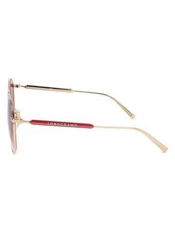 Longchamp Damen-Sonnenbrille in Gold/ Hellbraun