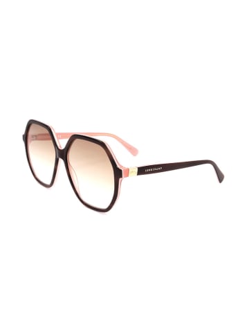 Longchamp Damskie okulary przeciwsłoneczne w kolorze czarno-jasnoróżowym