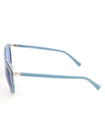 Swarovski Damen-Sonnenbrille in Hellblau-Gold