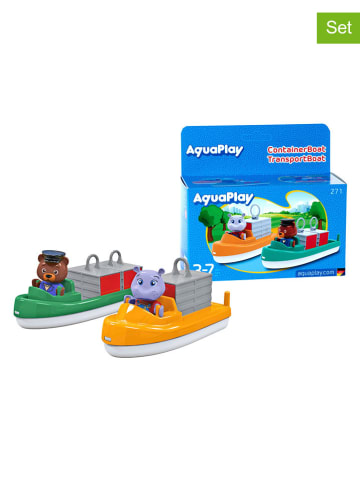 Aquaplay 4tlg. Set: 2 Wasserboote und 2 Spielfiguren - ab 3 Jahren
