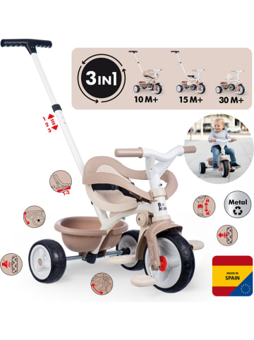 Smoby Rowerek trójkołowy 2w1 "Be Move Komfort" w kolorze beżowym - 10 m+