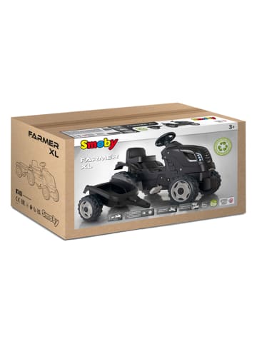 Smoby Traktor mit Anhänger "Farmer XL" in Schwarz - ab 3 Jahren