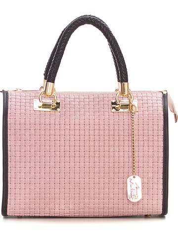 Anna Morellini Leren handtas "Viola" lichtroze - (B)30 x (H)26 x (D)17 cm