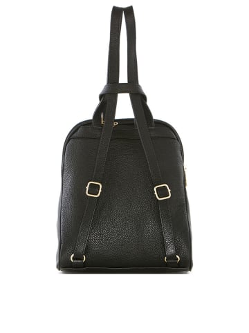 Anna Morellini Leder-Rucksack in Schwarz - (B)24 x (H)30 x (T)12 cm