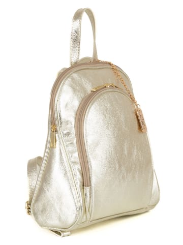 Anna Morellini Leder-Rucksack " Breta" in Gold - (B)24 x (H)30 x (T)12 cm