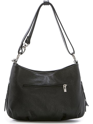 Anna Morellini Leren schoudertas "Mia" zwart - (B)30 x (H)20 x (D)8 cm
