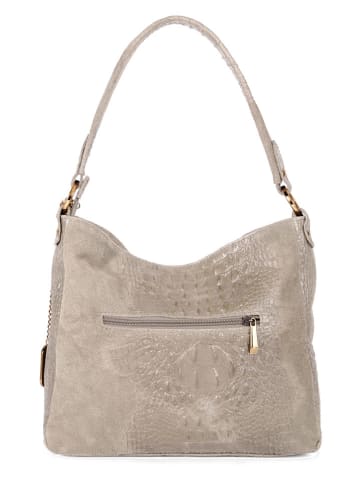 Anna Morellini Leren schoudertas "Linda" beige - (B)29 x (H)24 x (D)8 cm