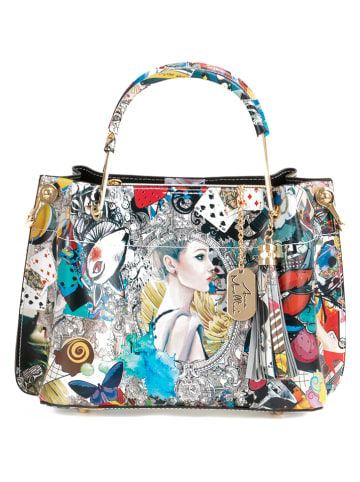 Anna Morellini Leder-Henkeltasche "Marlit" in Bunt - (B)26 x (H)21 x (T)13 cm